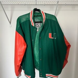 University of Miami Steve & Barry's Bomber Varsity Jacket